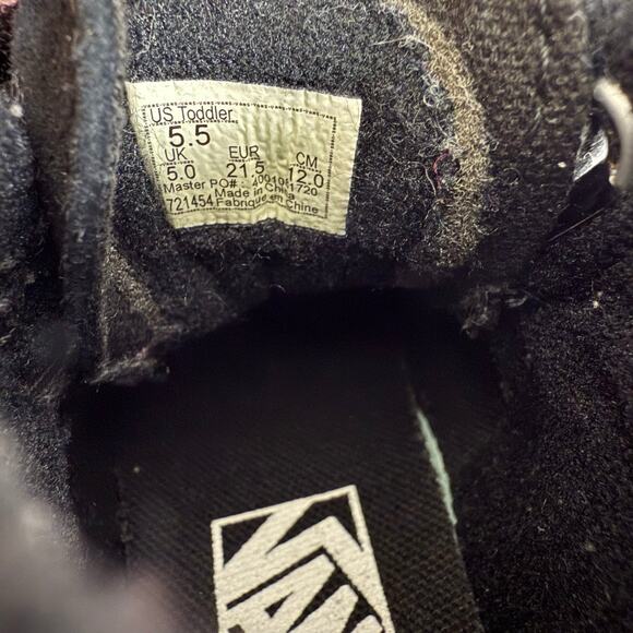 Vans Sk8 Hi Toddler Black Suede Leopard Studded High Top Sneakers Size 5.5C - Picture 6 of 6